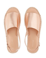 Singapore Ankle Strap Espadrilles, Gold (ROSE GOLD), large