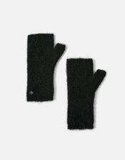 Milan Fluffy Cut Off Gloves, Black (BLACK), large