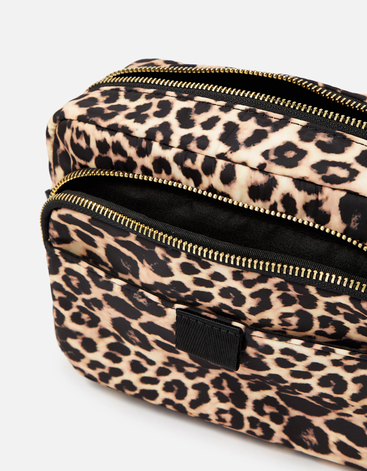 Megan Large Nylon Cross Body Bag Leopard