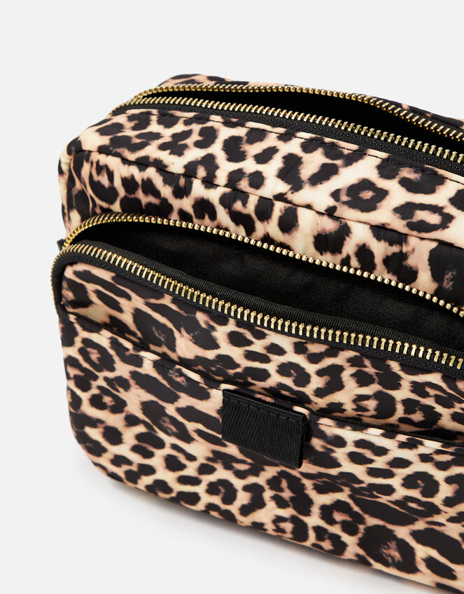 Megan Large Nylon Cross-Body Bag , Leopard (LEOPARD), large