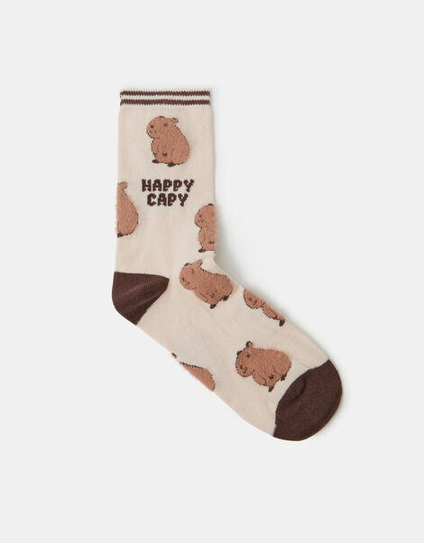 Happy Capybara Socks, , large