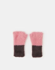 Two Tone Fingerless Gloves, , large