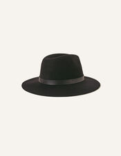 Wool Fedora, Black (BLACK), large