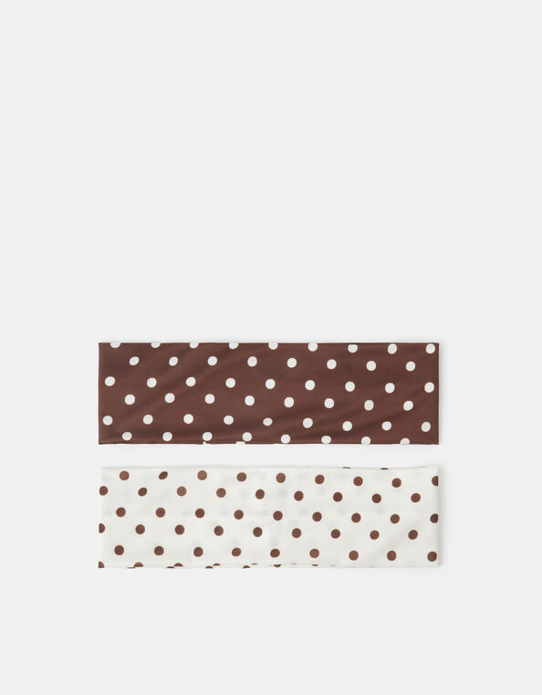 2-Pack Polka Dot Bando Headbands, , large