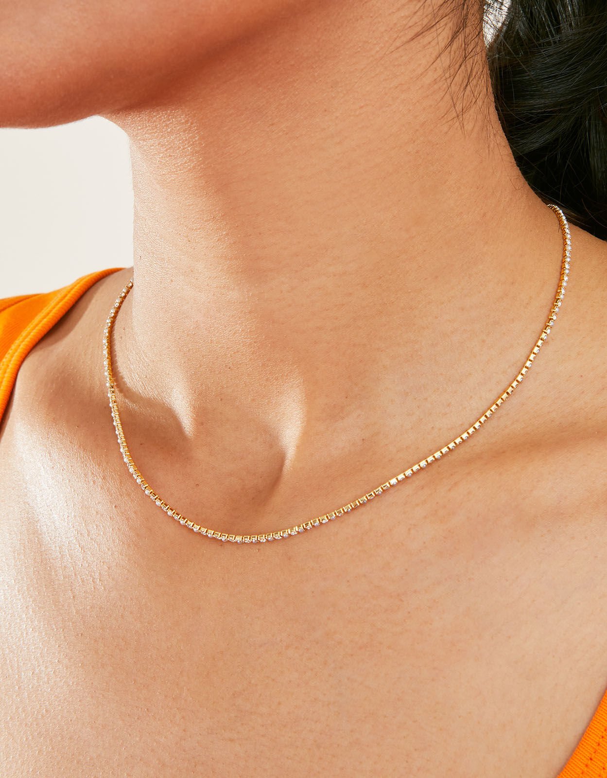 14ct Gold-Plated Pearl Sparkle Tennis Necklace | Shop All