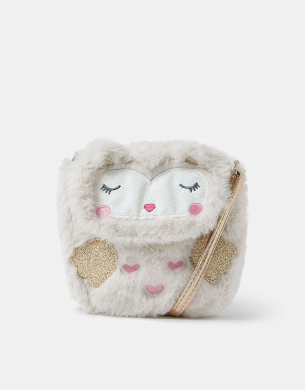 Girls Owl Crossbody Bag, , large