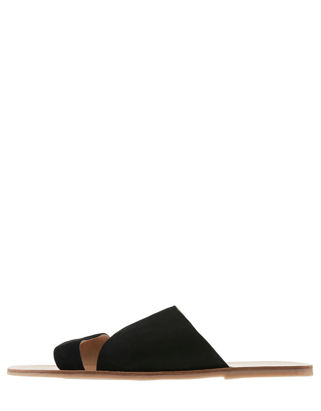Moscow Suede Sliders, Black (BLACK), large