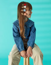 Kids Flower Hair Clips 4 Pack, , large