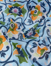 Lightweight Tile Print Scarf, , large