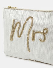 Mrs Sequin Bridal Pouch, , large