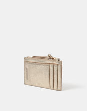 Suede Card Holder, Gold (GOLD), large