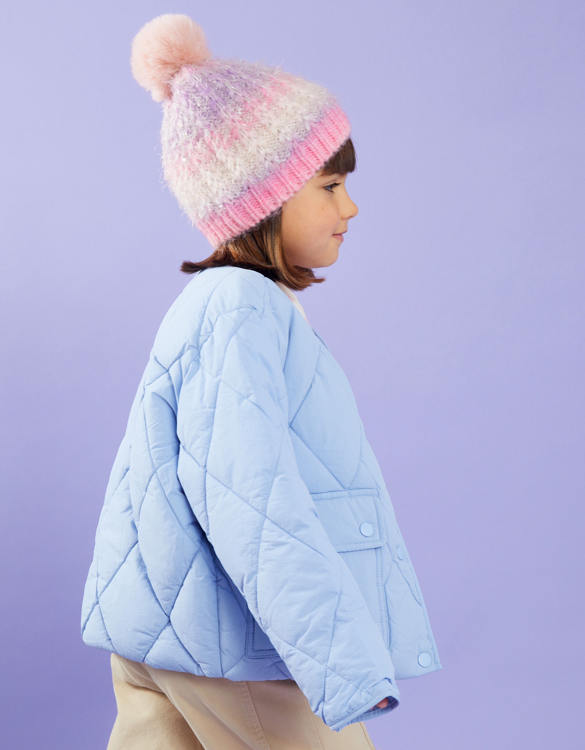 isecai Whimgy Beanie Blue×Pink Whimsy｜FINE GAUGE BEANIE – Origin