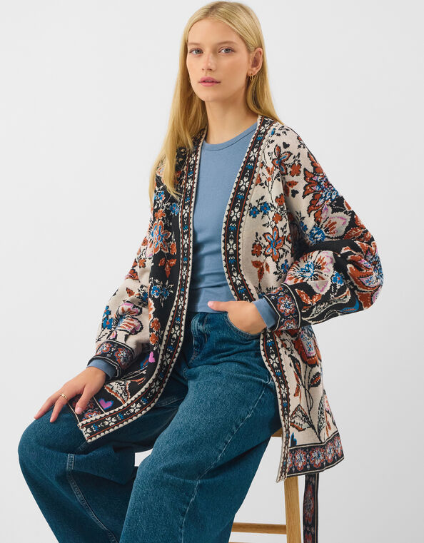 Floral Jacquard Knit Jumper, Multi (MULTI), large
