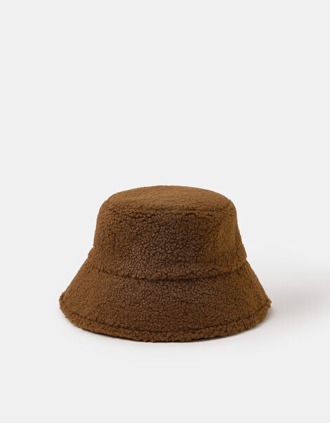Faux Shearling Bucket Hat, , large
