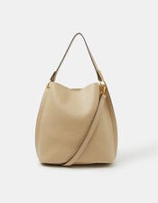 Faux Leather Bucket Bag, , large