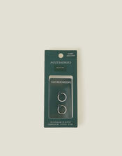 2-Pack Platinum-Plated Surgical Steel Septum Clicker Hoops, , large