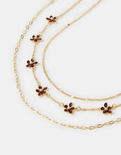 3-Pack Enamel Flower Necklaces, , large