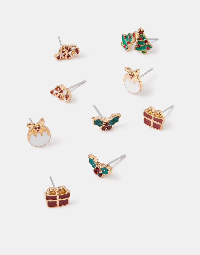 5-Pack Christmas Stud Earrings, , large