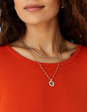 Snake Coin Layered Necklace, , large