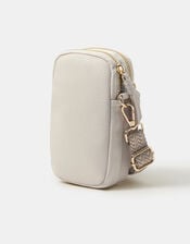 Double Pouch Phone Bag, Cream (CREAM), large