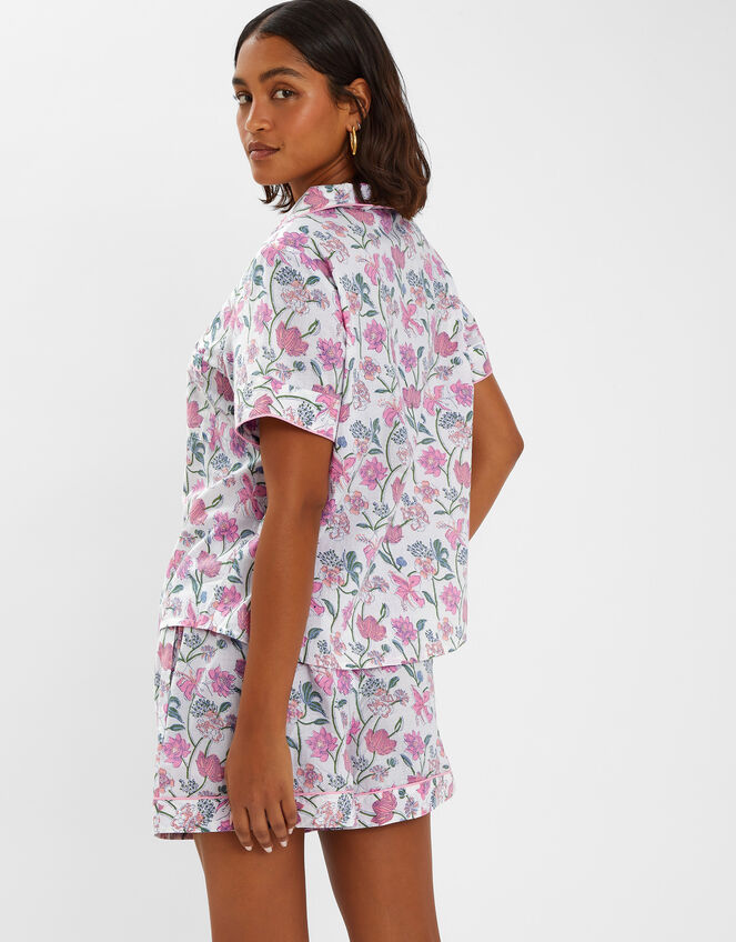 Jasmine Floral Print Pyjama Set , Pink (PINK), large