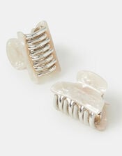 2-Pack Mini Pearlescent Resin Claw Clips, , large
