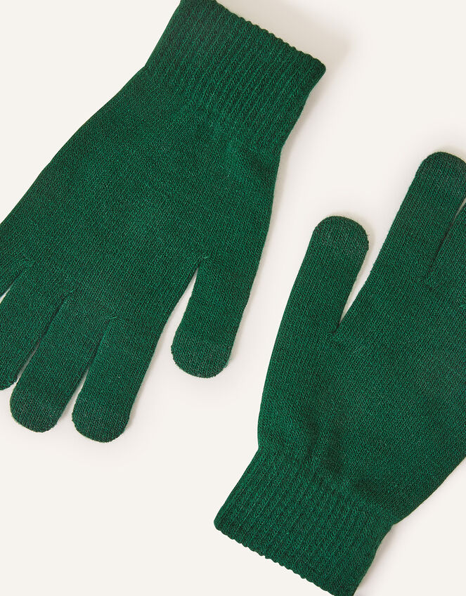 Super Stretch Touch Gloves, Green (GREEN), large