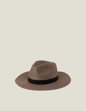 Straw Fedora Hat, , large