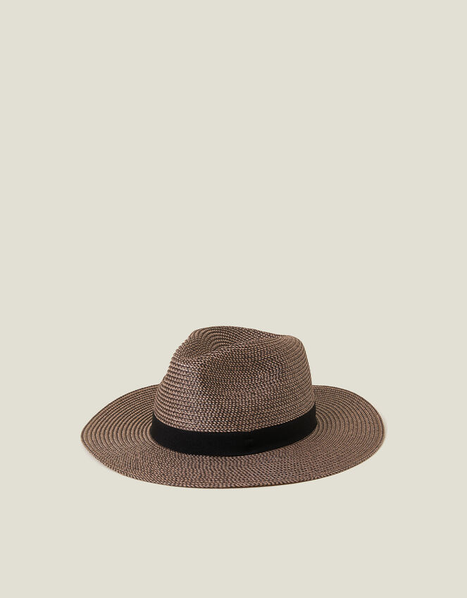 Straw Fedora Hat, , large