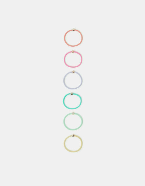 Girls 6-Pack Star Hair Bands, , large
