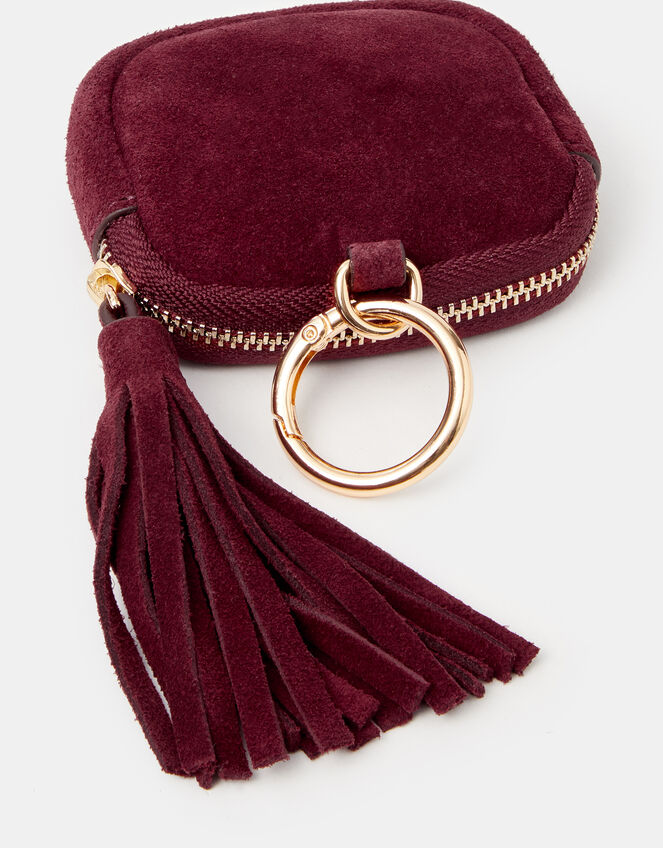 Suede Airpod Case Keyring, , large