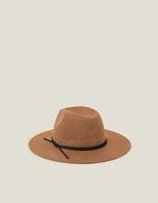 Wool Fedora Hat, Camel (CAMEL), large