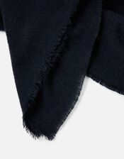 Plain Super-Soft Blanket Scarf Navy, , large