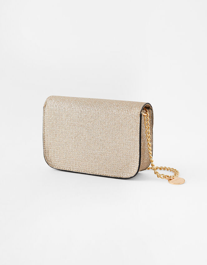 Glitter Cross-Body Bag, Gold (GOLD), large