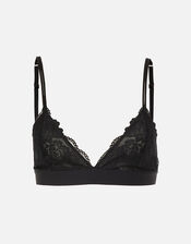 Floral Lace Bralet, Black (BLACK), large