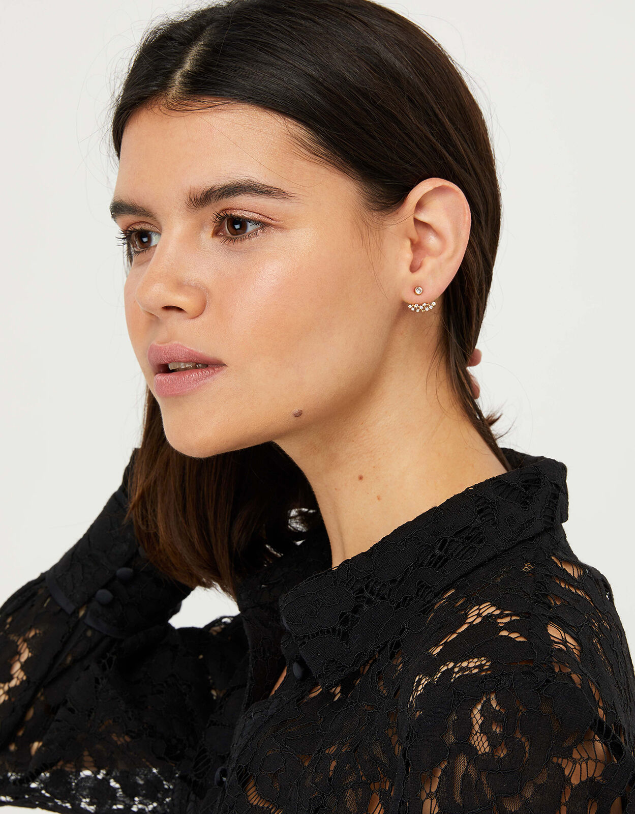 Gold Plated Sparkle Ear Jacket