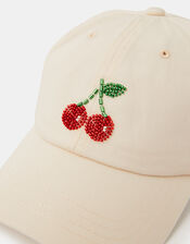 Beaded Cherry Baseball Cap, , large