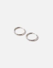 Platinum-Plated Chunky Hoop Earrings, , large