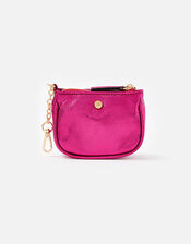 Mini Metallic Purse Keyring, Pink (FUCHSIA), large