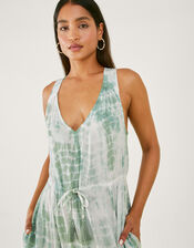 Cross Back Tie Dye Dress, Green (MINT), large