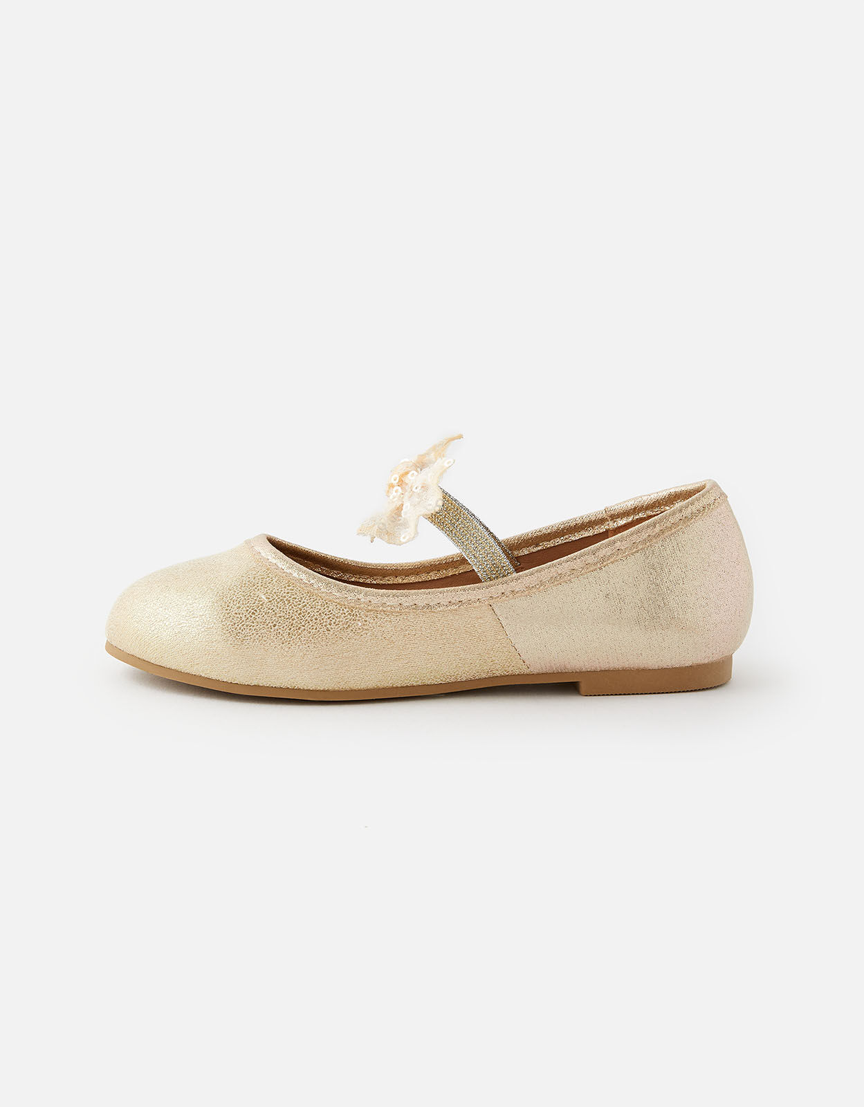 Gold sequin flat sales shoes