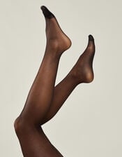 20 Denier Control Top Tights, Black (BLACK), large