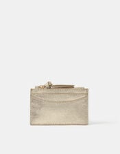 Suede Card Holder, Gold (GOLD), large