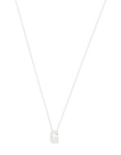 Sterling Silver Sparkle Initial Necklace - G, , large