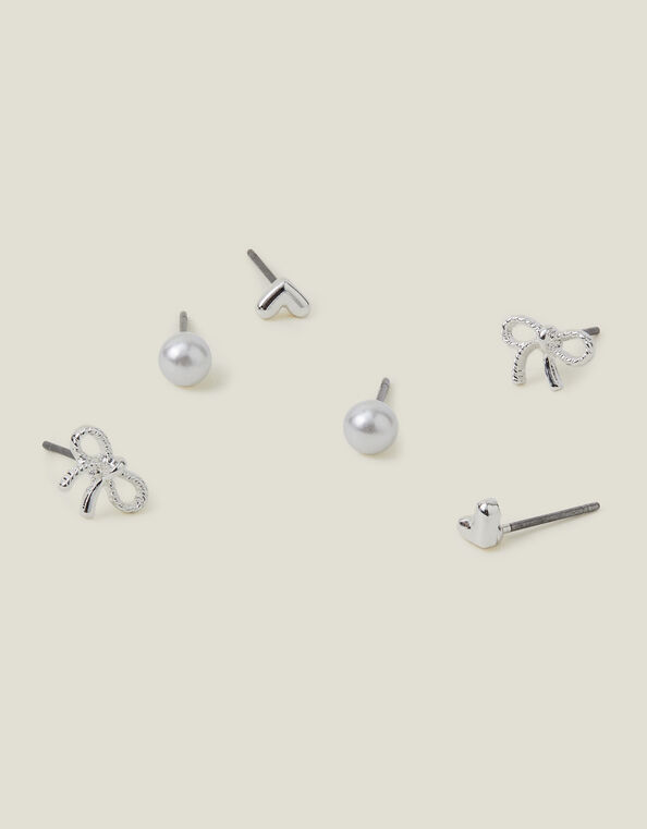 3-Pack Bow Stud Earrings, , large