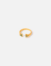 Aventurine Pyramid Ring, Green (GREEN), large