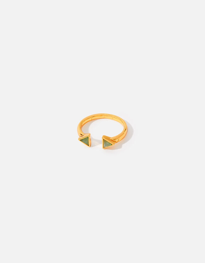 Aventurine Pyramid Ring, Green (GREEN), large