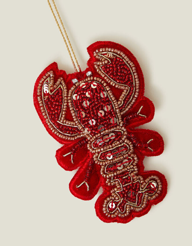 Embellished Lobster Christmas Tree Decoration, , large