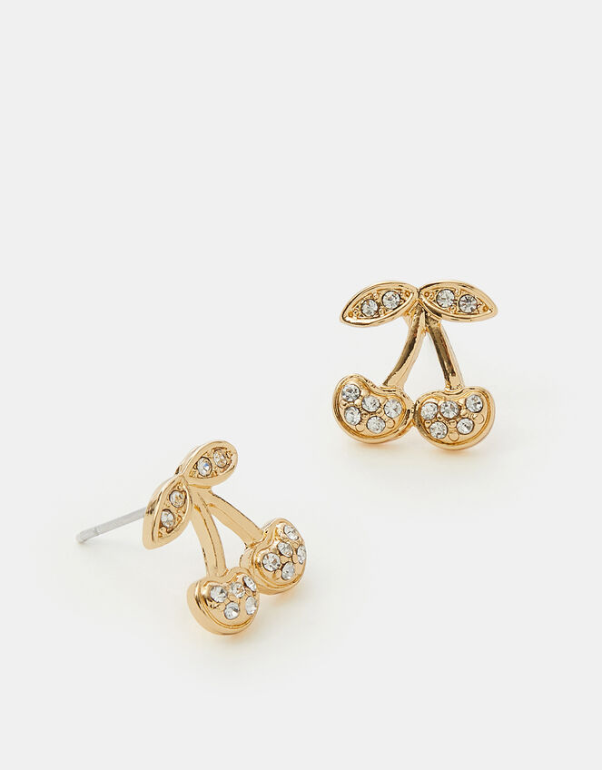 Diamant&eacute; Cherry Stud Earrings, , large