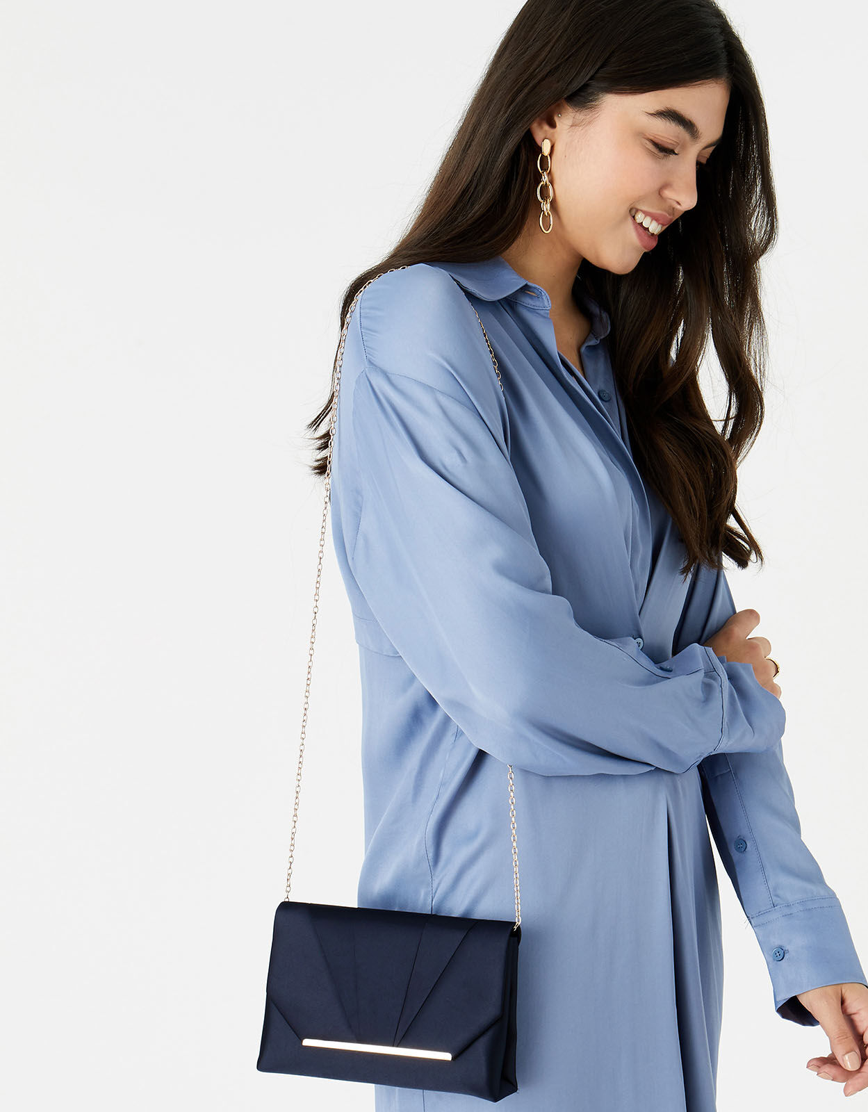 Accessorize navy online clutch